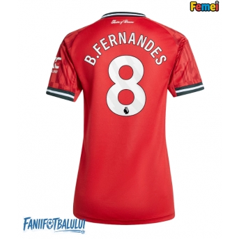 Manchester United Bruno Fernandes #8 Tricou Fotbal Replică 2025-26 Femei Acasa